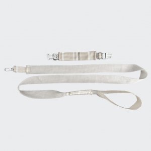 Set wide collar and leash checkered beige
