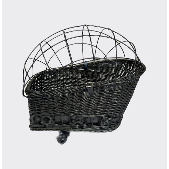Graphite bicycle rack basket with cushion anthraciteite