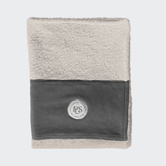 Towel with stripe anthracite