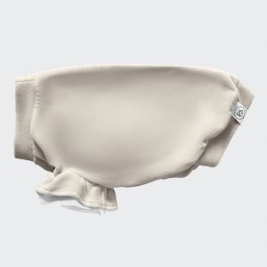 Velour sweatshirt with frills beige