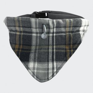 Collar with double-sided bandana grey