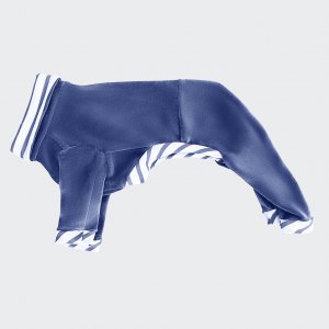 Velour jumpsuit indigo