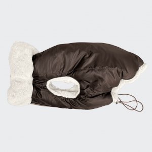 Jacket chockolate brown with fur
