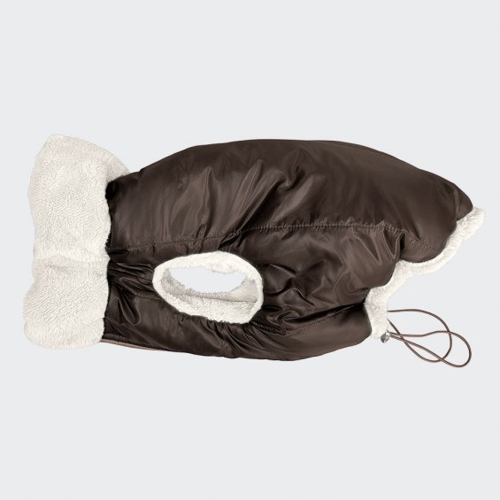 Jacket chockolate brown with fur