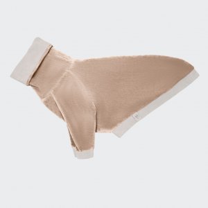 Velour turtleneck cappucino