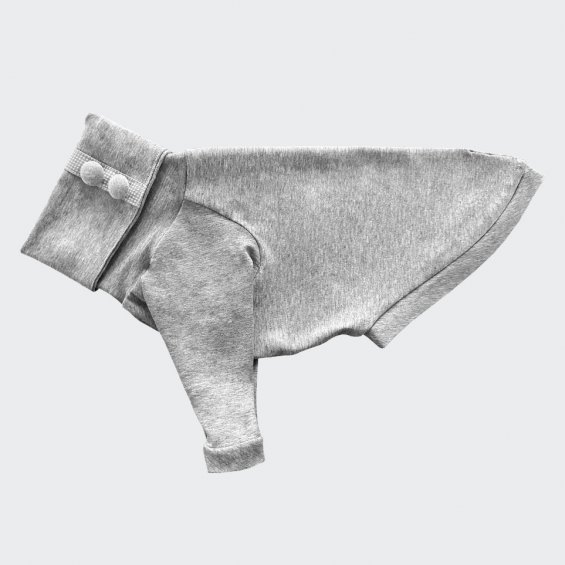 Turtleneck grey melange