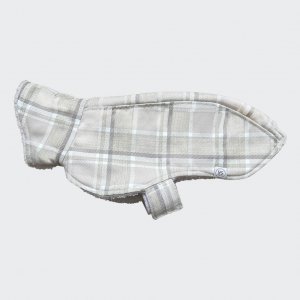 Coat checkered beige