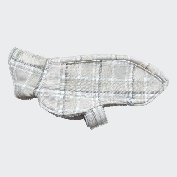 Coat checkered beige