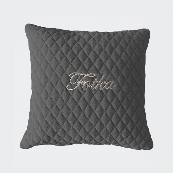 Pillow with name anthracite