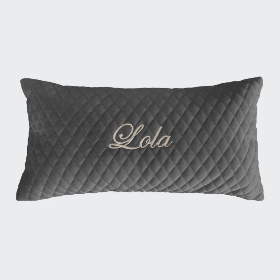 Pillow with name anthracite