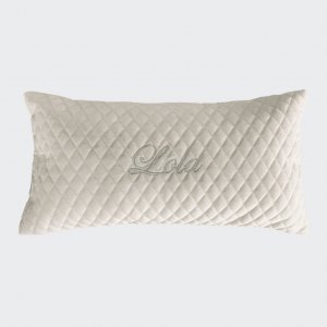 Pillow oblong with name beige