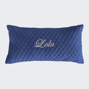 Pillow oblong with name indigo