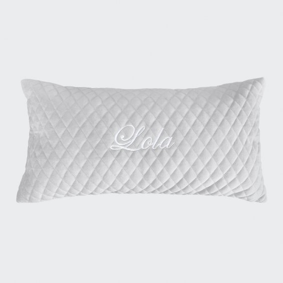 Pillow with name grey